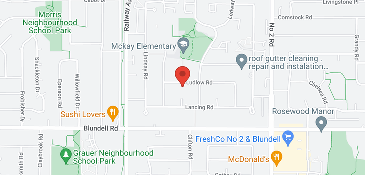 map of 5360 LUDLOW ROAD